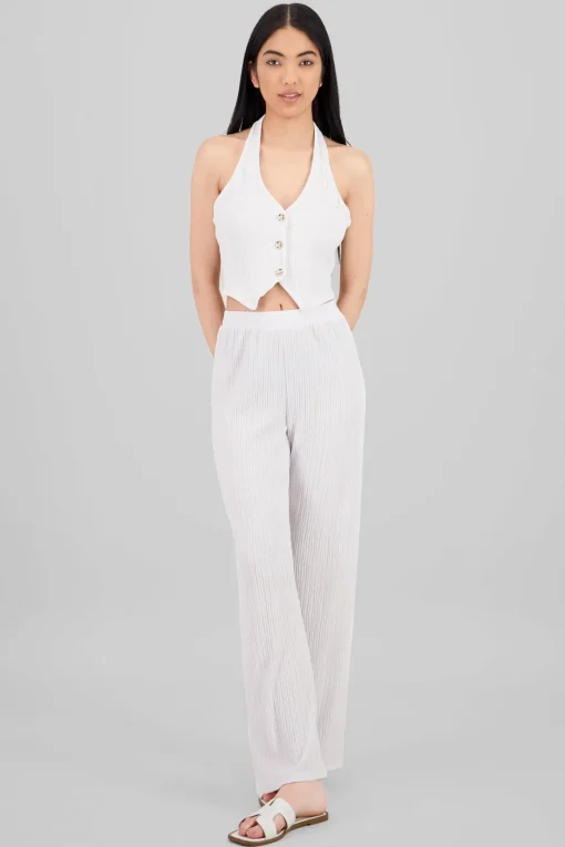 Pantalon recto textura