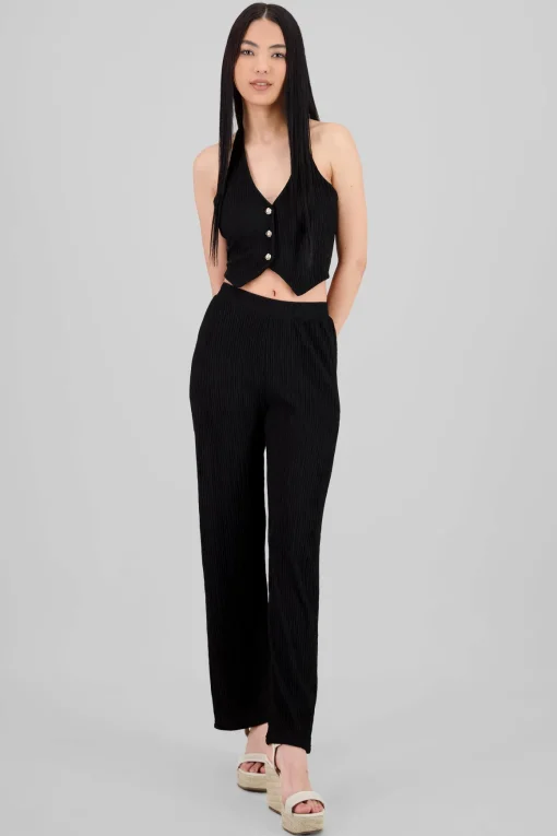 Pantalon recto textura