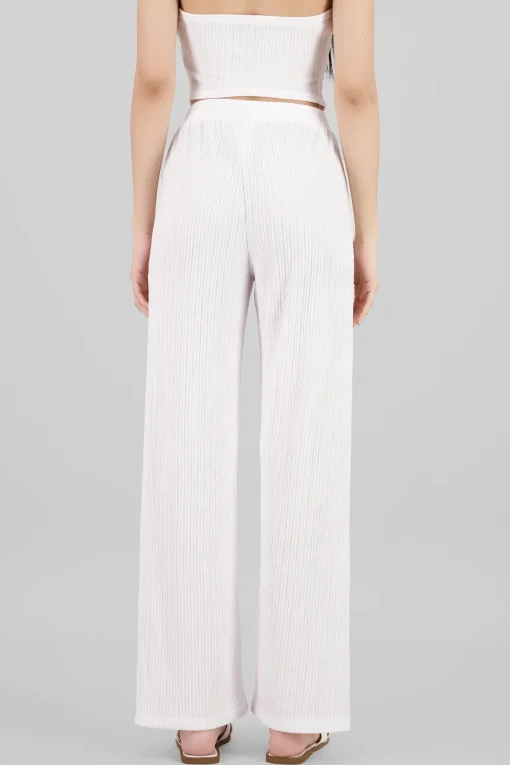 Pantalon recto textura