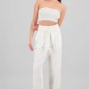Pantalon straight mezcla lino