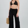 Pantalon textura bandana pretina jareta