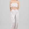 Pantalon textura brillo
