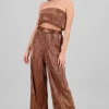 Pantalon textura brillo