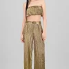 Pantalon textura brillo