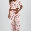 Pantalon tropical con mini print