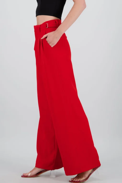 Pantalon wide leg detalle pretina