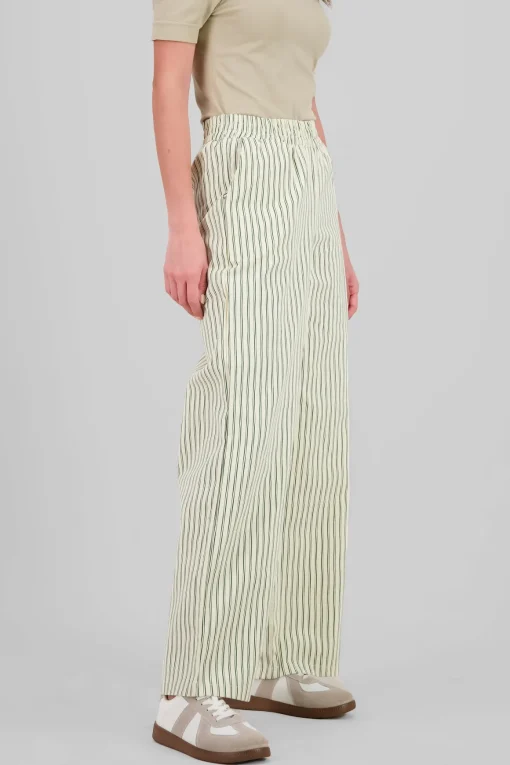 Pantalon wide leg rayas