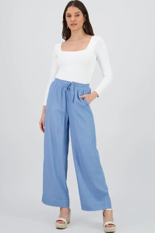 Pantalones ligeros pierna amplia tacto super suave