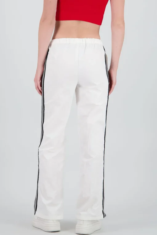 Pantalones lisos rayas nylon