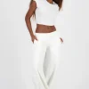 Pants amplios detalle costuras resorte