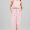 Pants lisos moño bordado