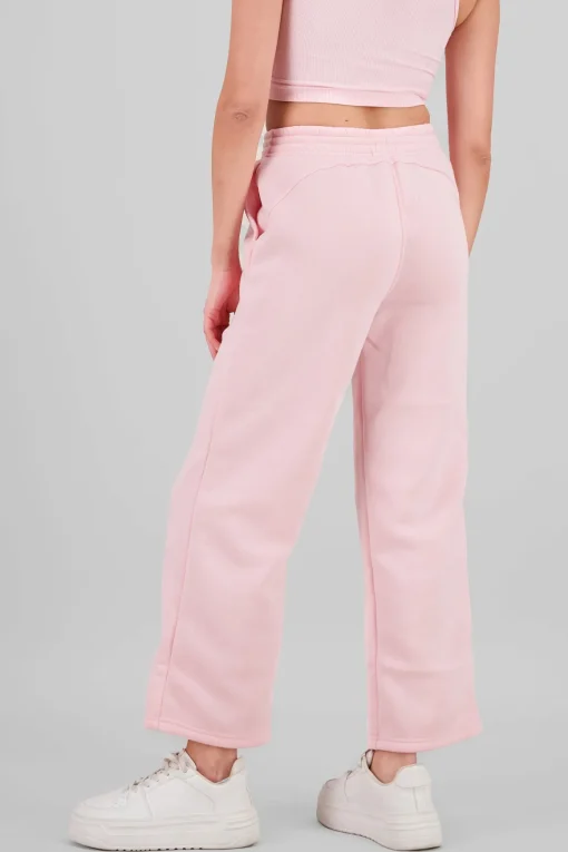 Pants lisos moño bordado