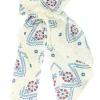 Pañuelo flores polka dots