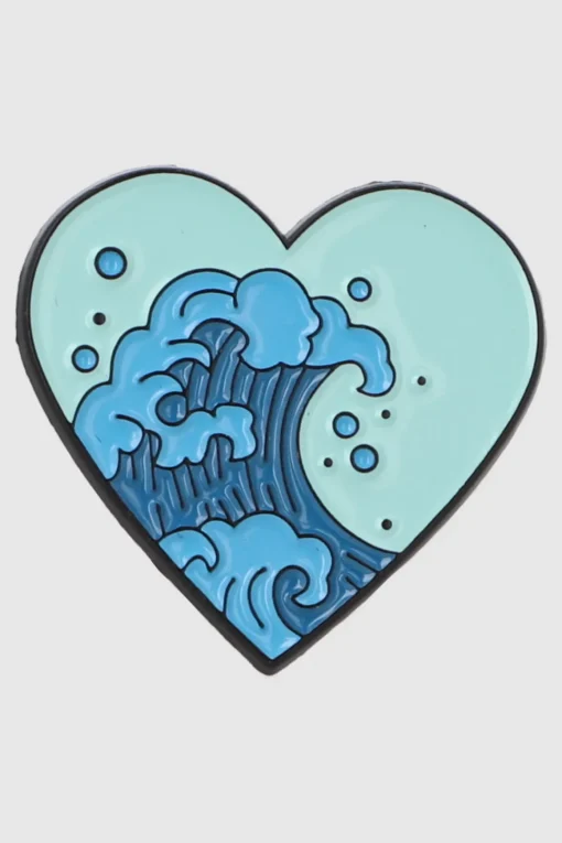 Pin corazon olas