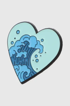 Pin corazon olas