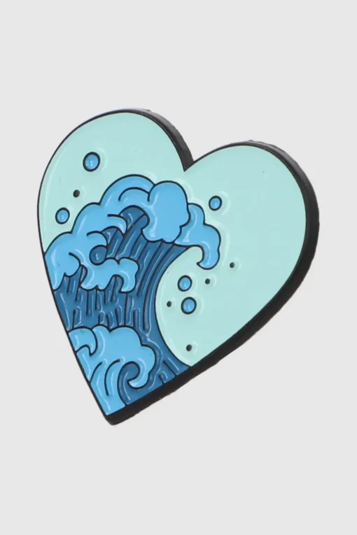 Pin corazon olas