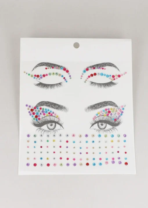 Plantilla brillos faciales colores