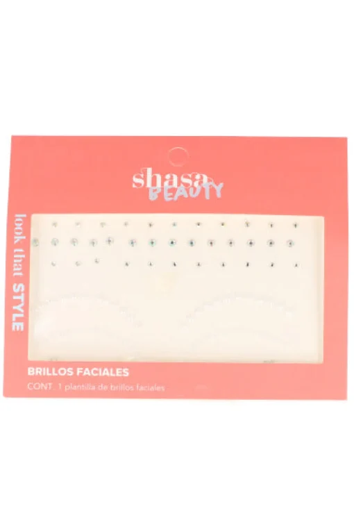 Plantilla brillos faciales perlas