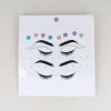 Plantilla brillos faciales flores cateye