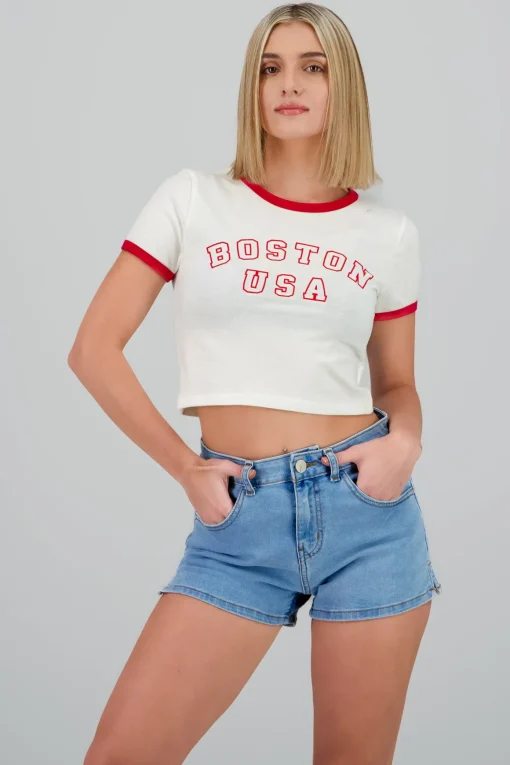 Playera boston contraste bies