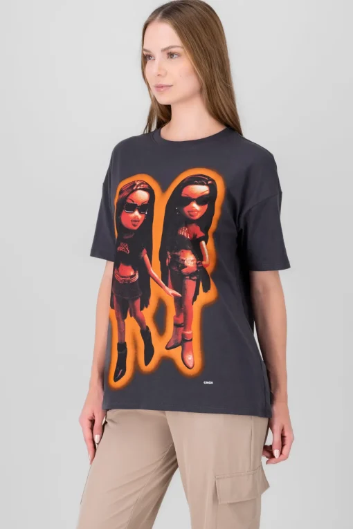 Playera bratz manga corta