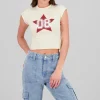 Playera corta estrella numero