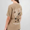 Playera estampado oversized