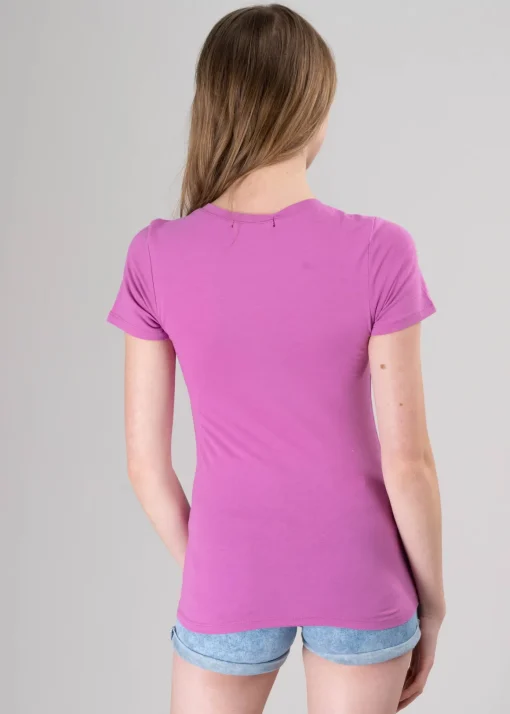 Playera manga corta escote v liso