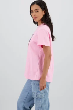 Playera manga corta estampado frutas