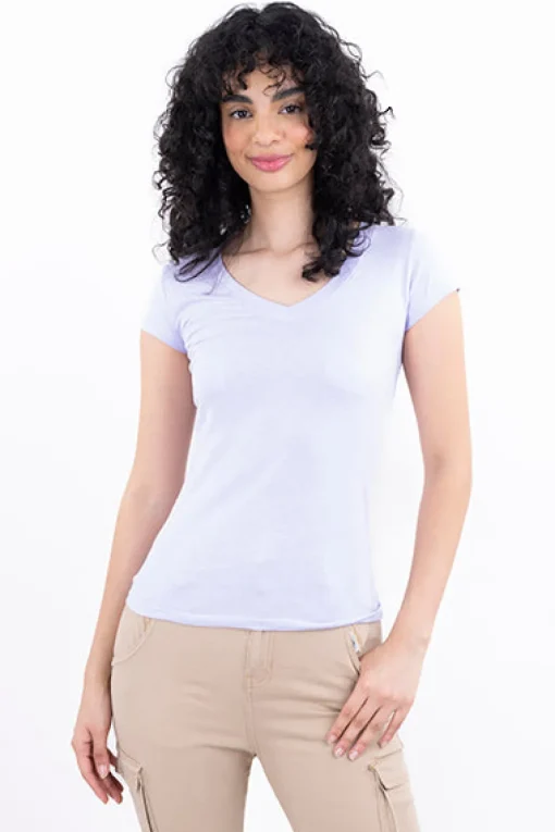 Playera manga corta lisa