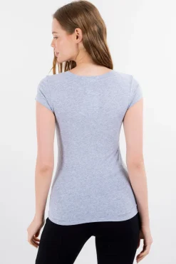 Playera manga corta lisa