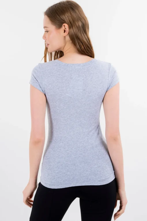 Playera manga corta lisa