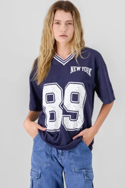Playera oversize estampado numero