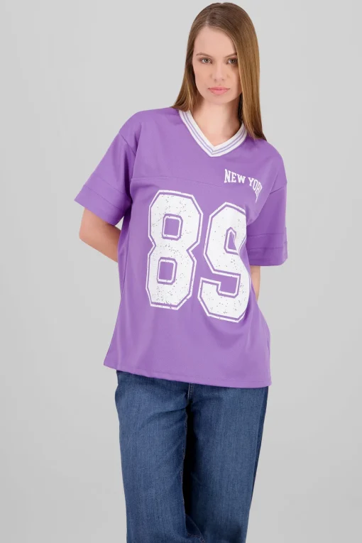 Playera oversize estampado numero