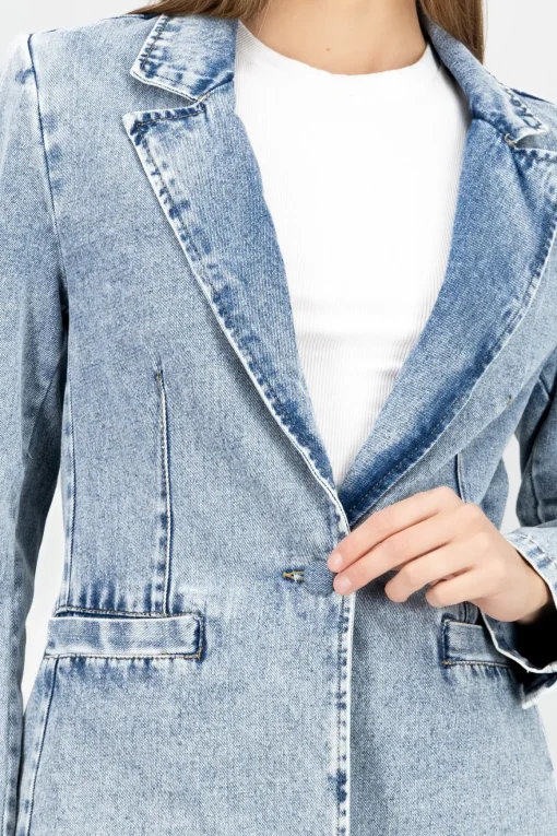 Saco liso de denim