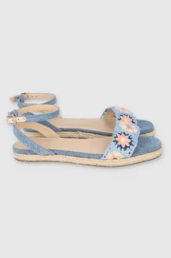 Sandalia crhochet tira tobillo