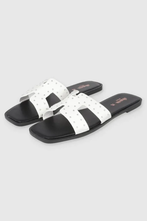 Sandalia greca aplicación studs