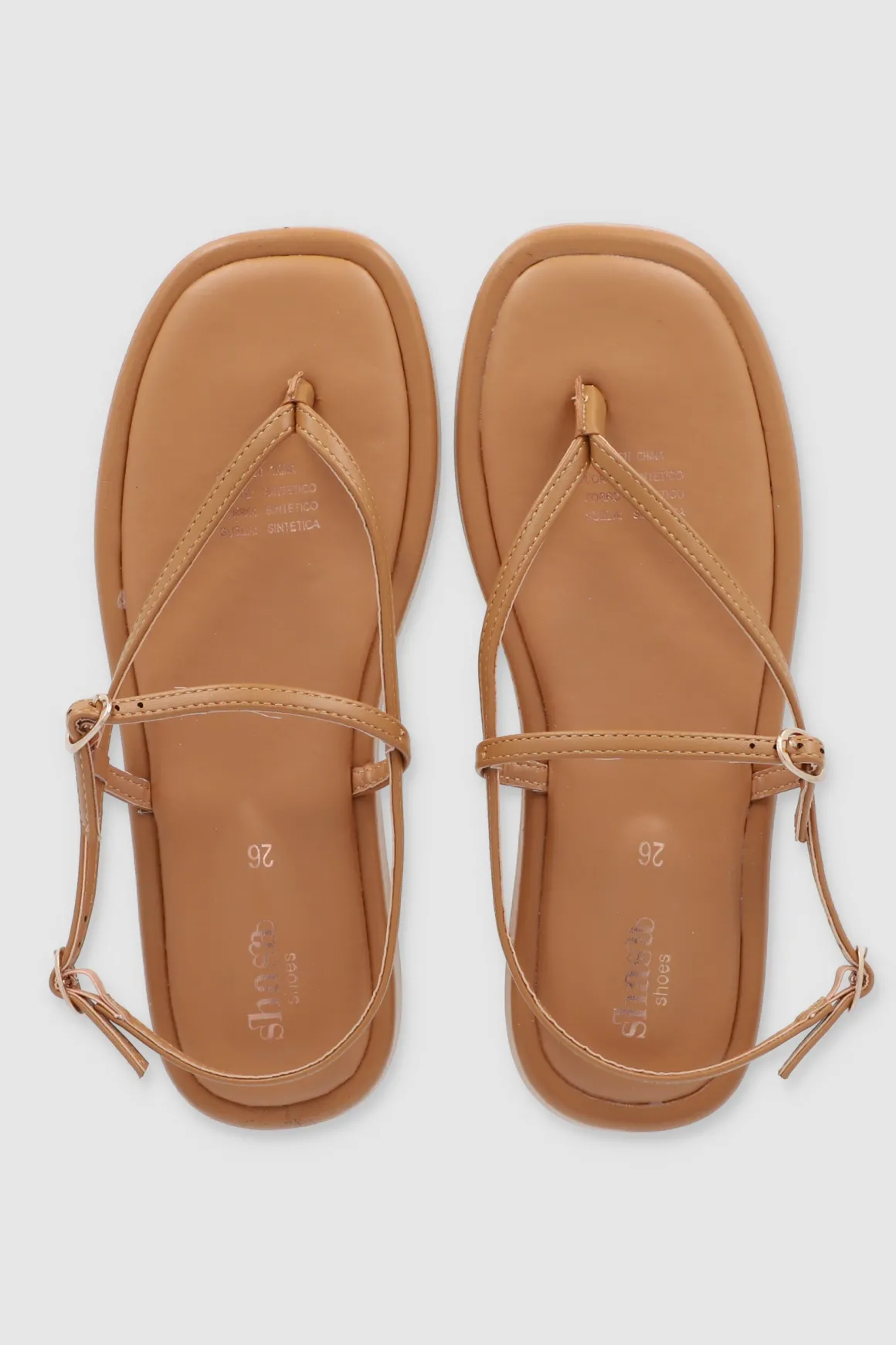 Sandalia plataforma tiras delgadas pata de gallo