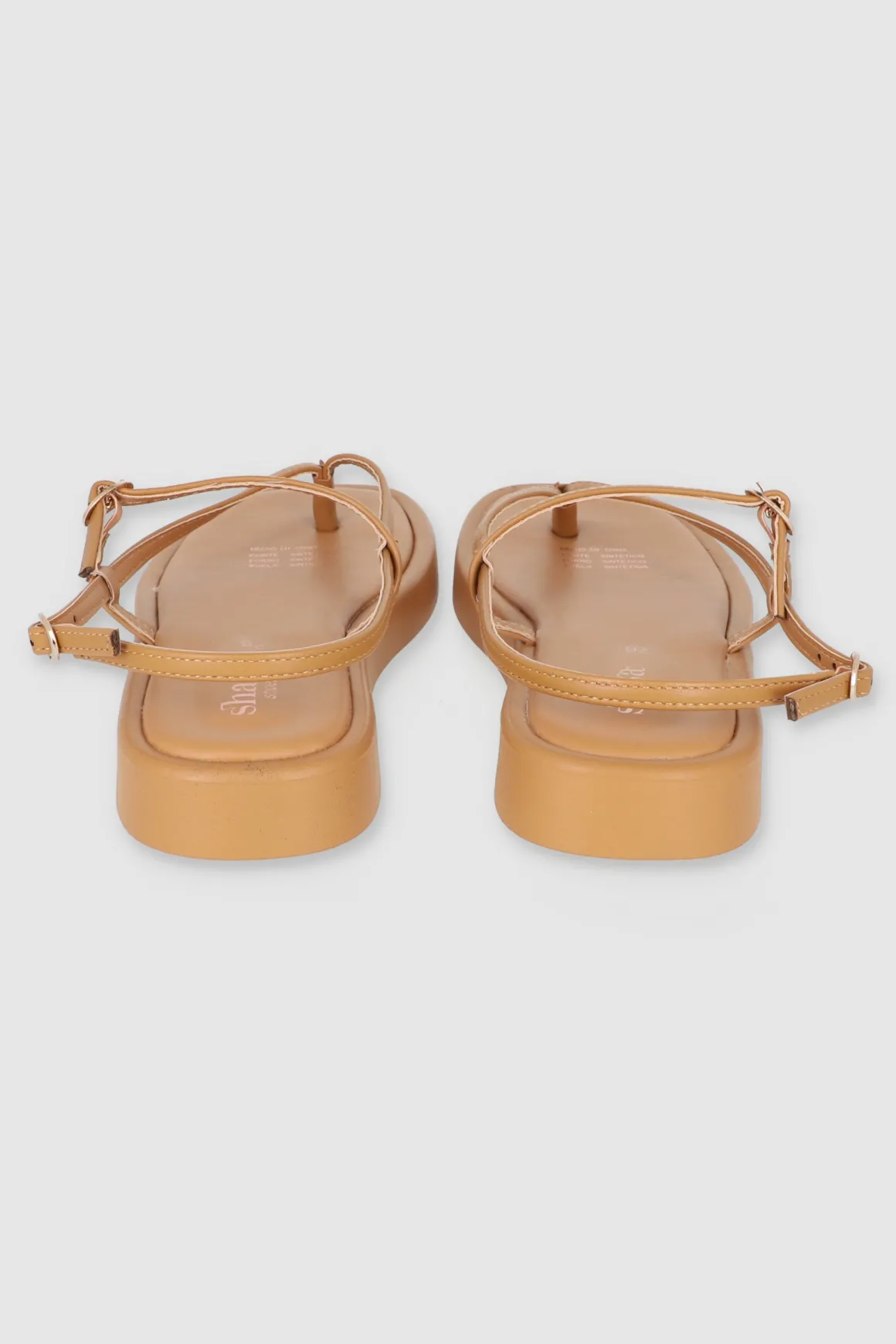 Sandalia plataforma tiras delgadas pata de gallo