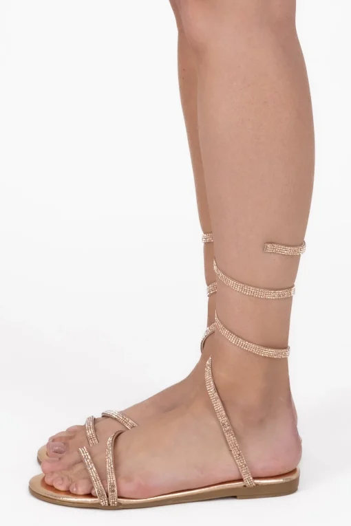 Sandalia pulsera brillos
