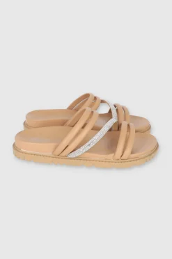 Sandalia tiras mix brillos