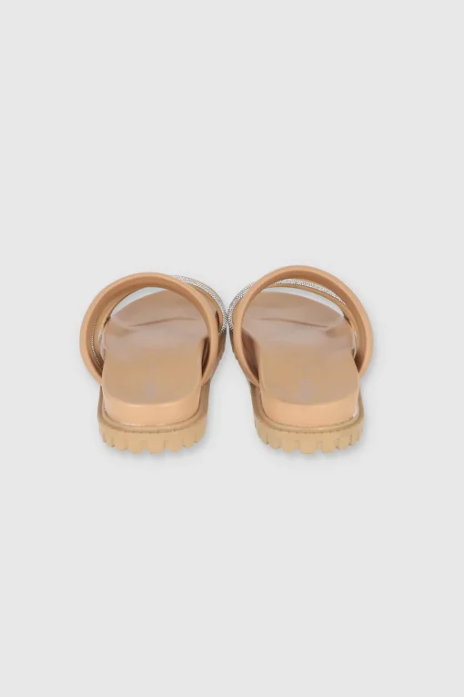 Sandalia tiras mix brillos