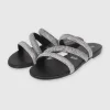 Sandalia Tiras Multicolor Brillos