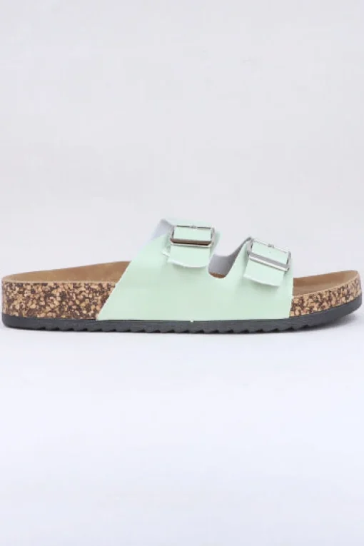 Sandalias 2 Hebillas Efecto Corcho