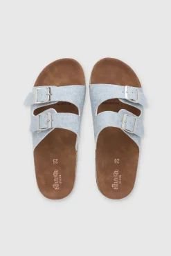 Sandalias 2 Hebillas Efecto Corcho