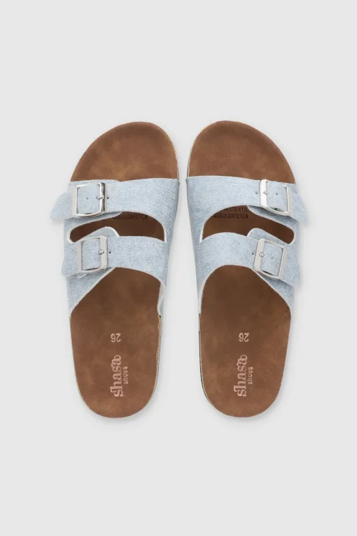 Sandalias 2 Hebillas Efecto Corcho