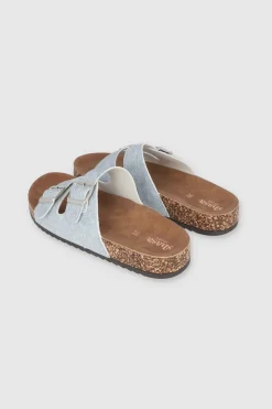 Sandalias 2 Hebillas Efecto Corcho
