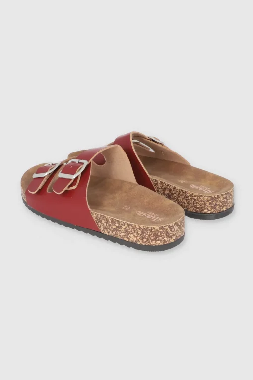 Sandalias 2 Hebillas Efecto Corcho