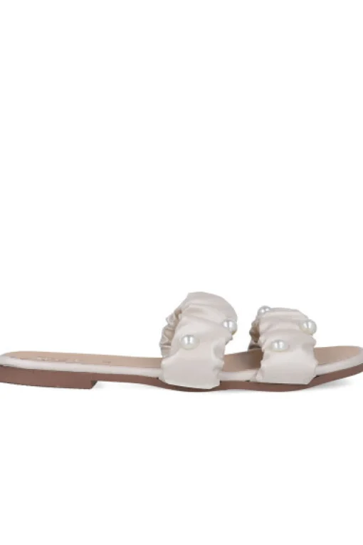 Sandalias Pala 2 Tiras Rugosas Perlas