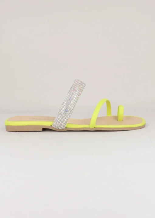 Sandalias Tiras Brillos Anillo Dedo